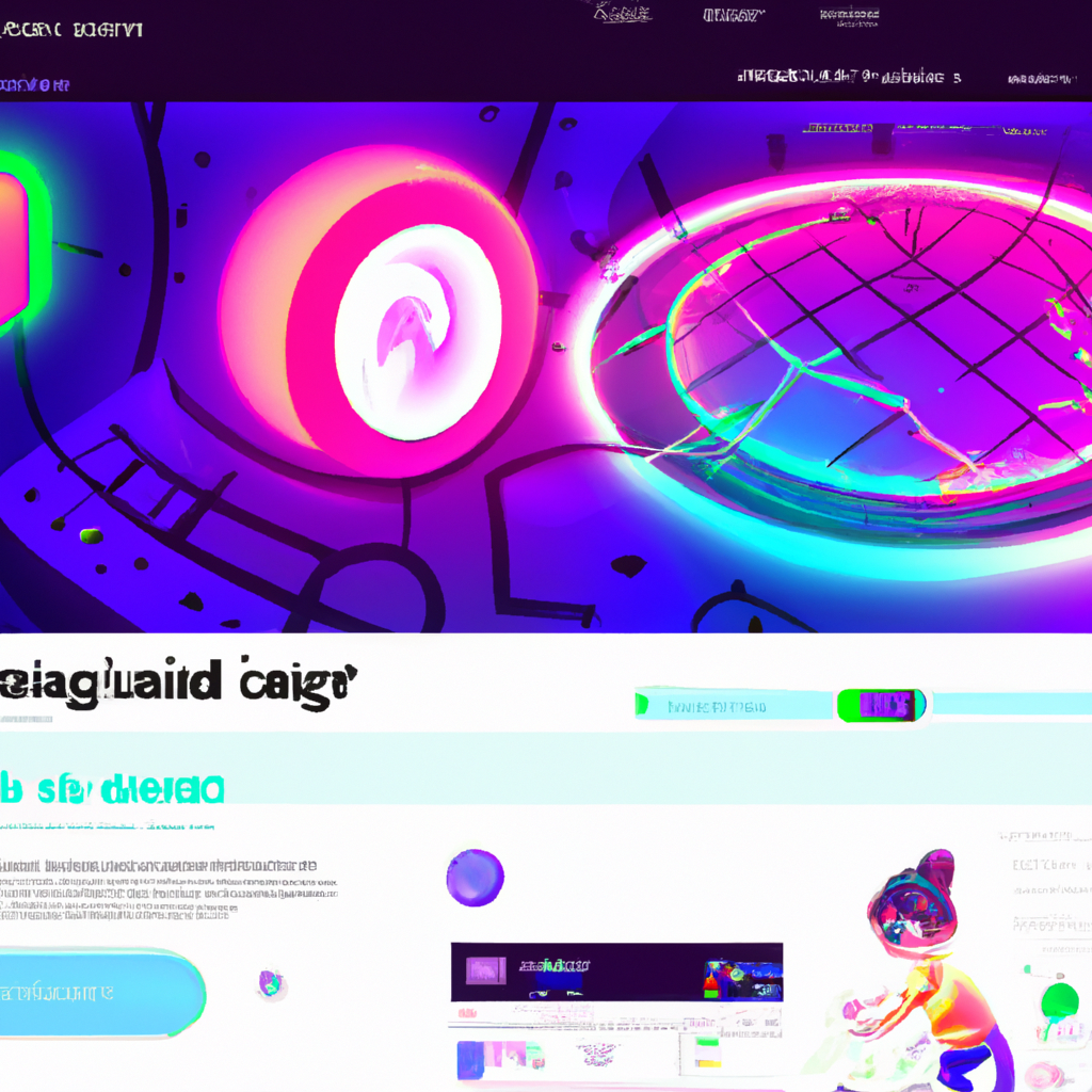 A stylized snippet of an indie game interface with neon accents